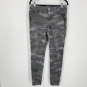 Democracy "Ab"solution Pants Womens 6 Camo Skinny Stretch Zipper Pockets‎ Casual